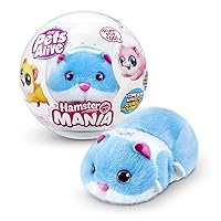 Hamstermania (Blue) by ZURU Hamster, Electronic Pet, 20+ Sounds Interactive, Hamster Ball Toy for Girls and Children
