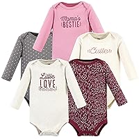 Hudson Baby Unisex Baby Cotton Long-Sleeve Bodysuits