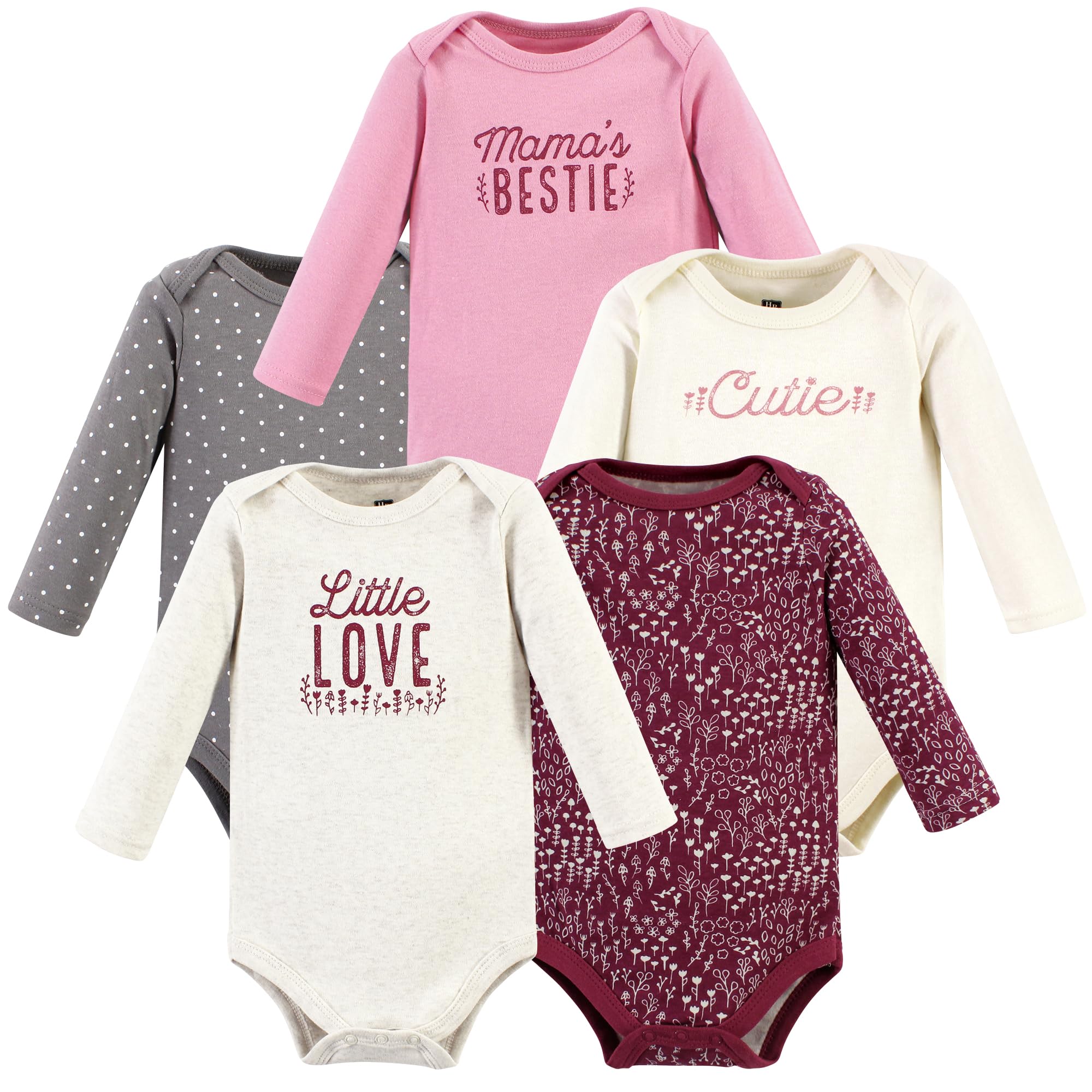 Hudson Baby Unisex Baby Cotton Long-Sleeve Bodysuits