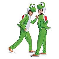 Boys Yoshi Costume, Official Super Mario Bros Deluxe Kids Costume With HeadpieceCostume