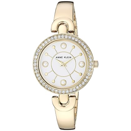 Anne Klein Women's Premium Crystal Accented Watch and Bangle Set, AK/3288