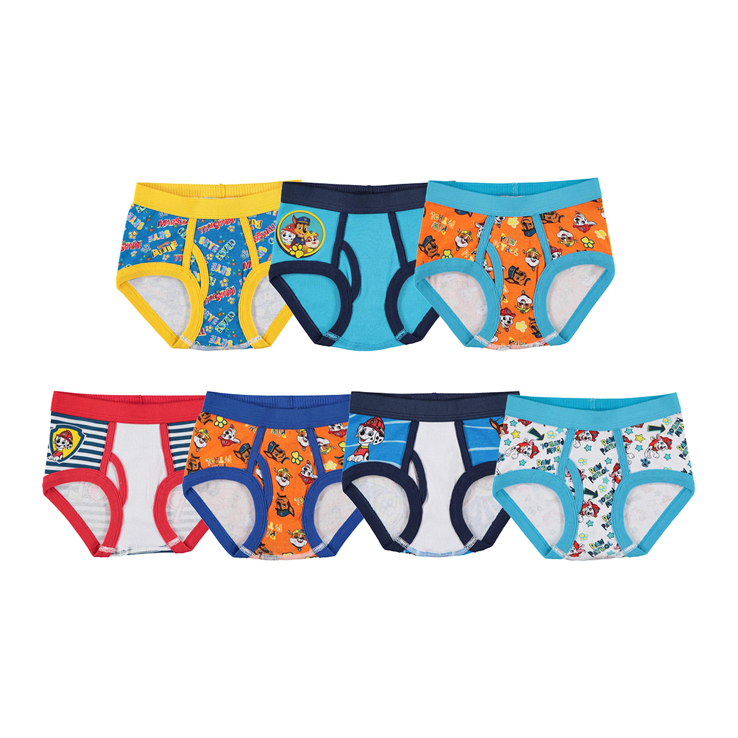 Paw Patrol Boys' 100% Combed Cotton Underwear 5-10packs Available with Chase, Skye, Rubble and More in Sizes 18m, 2/3t, 4t