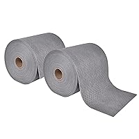 2pack Heavy Duty Oil Absorbent Pads, Oil Maintenance Mat Roll for All Purpose Super Absorbent Mat Roll, Gray, 150' L x 15