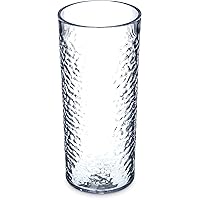 Carlisle FoodService Products Pebble Optic Pebble Tumbler Plastic Tumbler for Restaurants, Catering, Kitchens, Plastic, 19.6 Ounces, Clear, (Pack of 24)