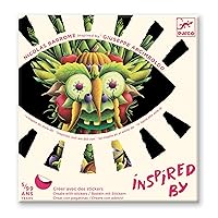 DJECO Inspired by Spring Vegetables Sticker Collage Craft Kit, Giuseppe Arcimboldo, Multi