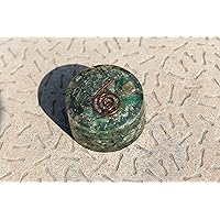 Jet Green Mica Orgone Tower Buster Chem Buster Approx 50-60 Grams Protection Buster