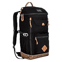 Eddie Bauer Bygone Backpack with Exterior Pockets and Laptop Compatible Sleeve, Black, 30L