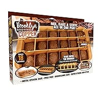 Gotham Steel Brownie Pan with Dividers Nonstick Baking Pan for All Edge Brownies with Removable Divider, 2 in 1 Cake Pan + Brownie Baking Tray with 18 Pre-Cut Molds, Non-Toxic Oven/Dishwasher Safe