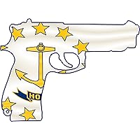 Rhode Island Flag Pistol Sticker