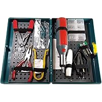 Computer Service Toolkit, Includes 23-in-1 Screwdriver, Wire Stripper, Long Nose Pliers, IC Inserter/Extractor, PLCC IC Extractor, Mini Flashlight, 36 Screws, 6 Jumpers, 8 Washers (Model CTK7)