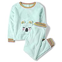 The Children's Place Girls' Single Long Sleeve Top and Pants 2 Piece Pajamas Sets