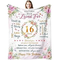 Sweet 16 Gifts for Girls, 16th Birthday Gifts for Girls, Gifts for 16 Year Old Girl, Sweet Sixteen Gifts for Girl, 16 Year Old Girl Birthday Gift Idea, Present for 16 Yr Old Girl Throw Blanket 60