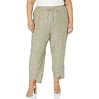 Royalty For Me Womens Women’s Casual Summer Linen Mid-Rise PantsCasual Pants