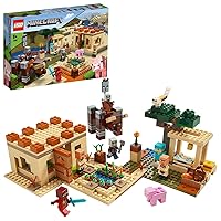 LEGO 21160 Minecraft The Illager Raid Village Building Set with Ravager and Kai, Adventure Toys for Kids