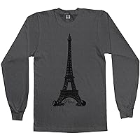 Threadrock Men's Eiffel Tower Paris France Long Sleeve T-Shirt