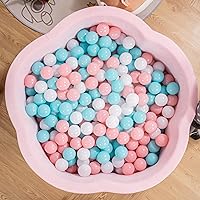 Baby Ball Pit, Premium Velvet Memory Foam Ball Pit for Toddlers 1-3 and Babies, Large Pink Flower Ball Pit, Indoor Soft Play Equipment for Kids, Ball Pit for Toddlers (Balls NOT Included)