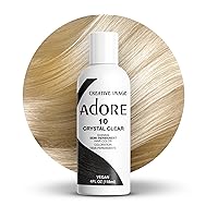 Adore Semi Permanent Hair Color - Vegan and Cruelty-Free Hair Dye - 4 Fl Oz - 010 Crystal Clear (Pack of 1)