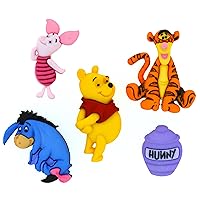 Dress It Up 7729 Disney Button Embellishments, Winnie The Pooh,Small, Medium, Large