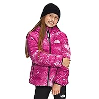 THE NORTH FACE Girl's Printed Reversible North Down Hooded Jacket (Little Kids/Big Kids) Fuchsia Pink Spray Dye SM (7-8 Big Kid)