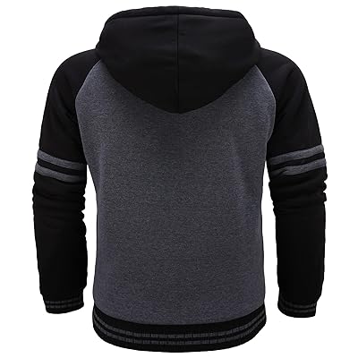 IGEEKWELL Hoodies for Men Zip Up Heavyweight Sweatshirt - Full Zip Sherpa  Lined Jacket
