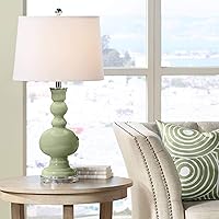 Color + Plus Majolica Green Apothecary Table Lamp