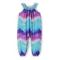 PATPAT Girls Sleeveless Cami Long Pants Romper Floral Spaghetti Strap Casual Jumpsuit for Toddler