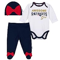 Gerber NFL Baby Girls Nfl Team Footed Pant and Bodysuit Gift Set