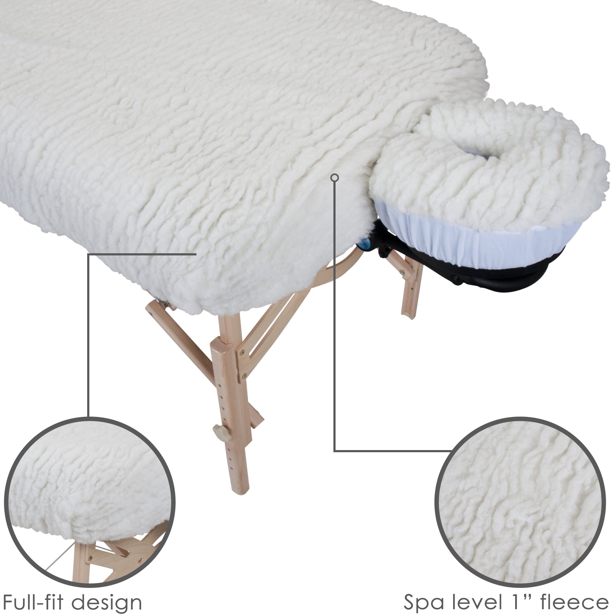 EARTHLITE Massage Table Fleece Pads – Different Styles & Sets - Cover Your Massage Table & Face Cradles in Cozy, Warm Fleece