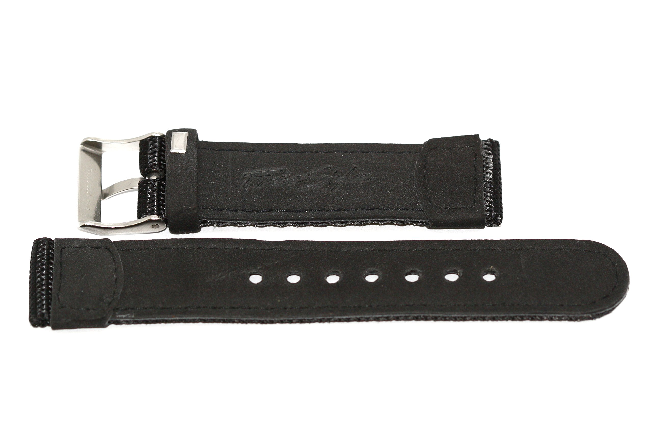 18MM Leather Nylon Black FS Sport Watch Band FITS Ironman Expedition