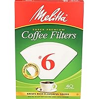 Melitta Inc, Coffee Filter Cone No 6, 40 Count