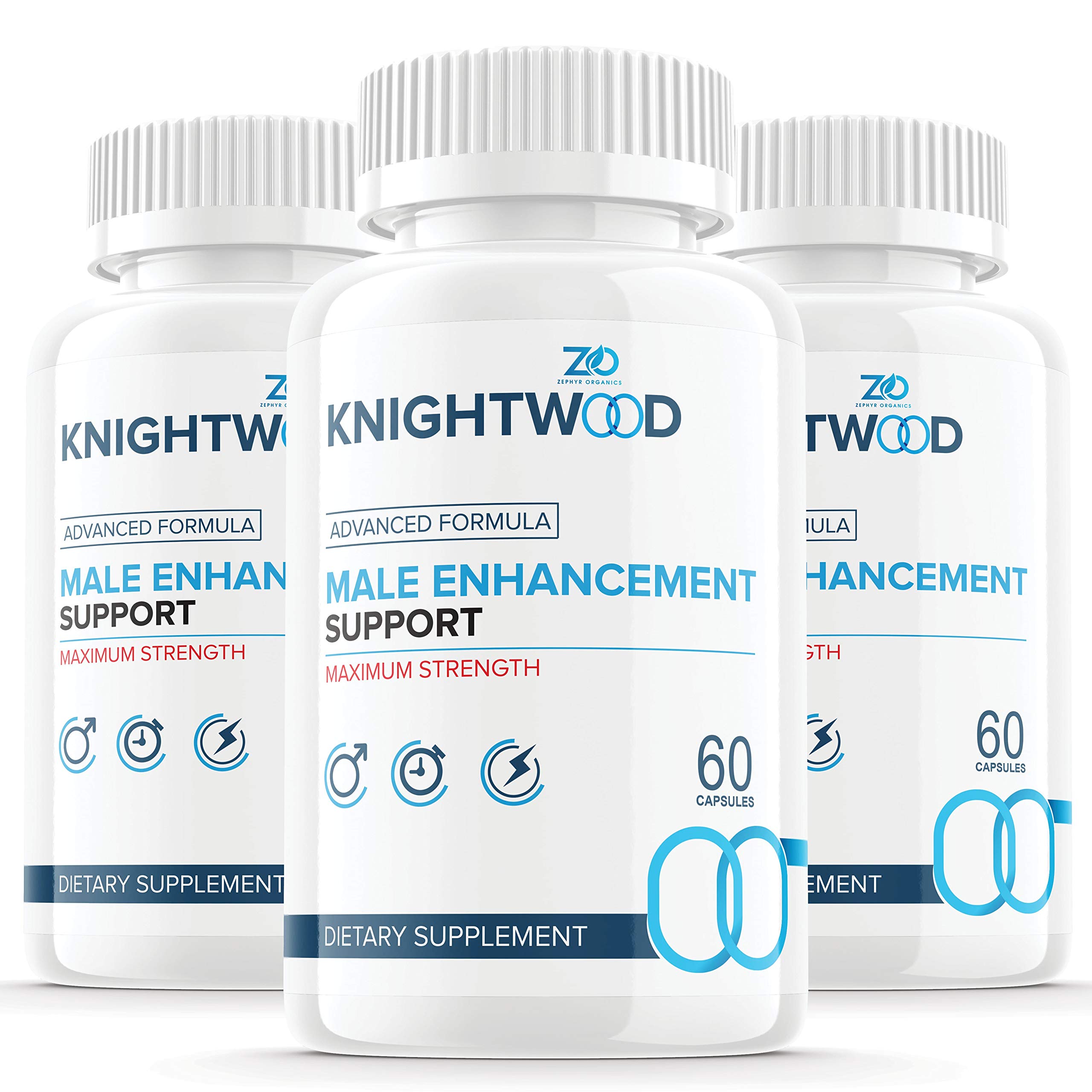 (3 Pack) Knightwood Male Natural Support Booster Pills for Beginners - Elevated Levels (180 Capsules)