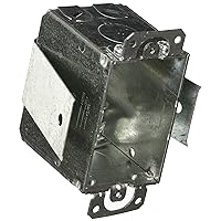 Hubbell-Raco 526 Old Work Saddle 2-1/2-Inch Deep Switch Electrical Box, Welded with Plaster Ears, (4) MC/BX/Flex Cable Clamps, 3-Inch x 2-Inch, 4.22