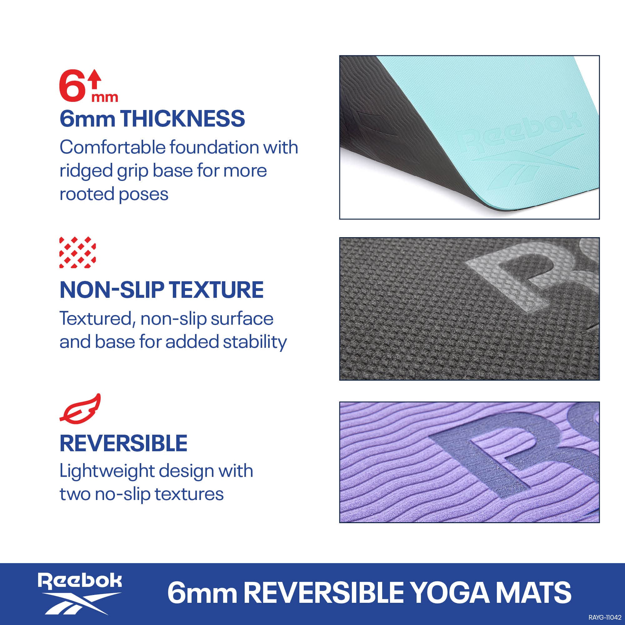 Reebok Double Sided 6 mm Yoga Mat