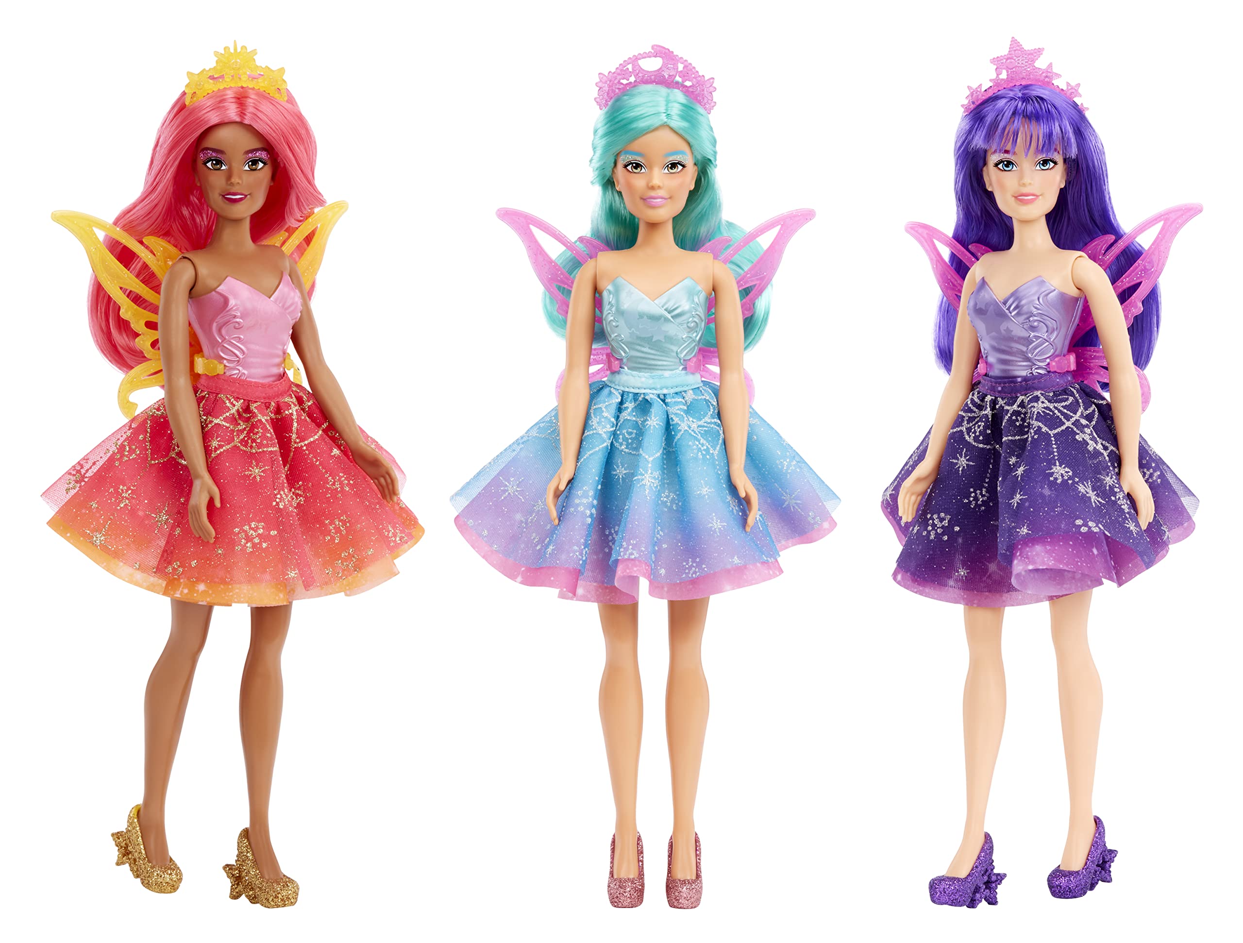 MGA Entertainment Dream Ella Color Change Surprise Fairies Celestial Series Doll - Yasmin Sun Inspired Fairy with Iridescent Sparkly Wings & Purple Hair, Great Gift, for Kids Ages 3, 4, 5+ (585121)