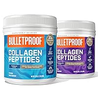 Bulletproof Duo Bundle | Collagen Peptides Protein Powder and Amino Acids for Skin, Bones and Joints — Vanilla + Chocolate with MCT Oil, 19g Protein, 17.6 Oz