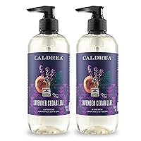 Caldrea Hand Wash Soap, Aloe Vera Gel, Olive Oil and Essential Oils to Cleanse and Condition, Lavender Cedar Leaf, 10.8 oz, 2 Pack