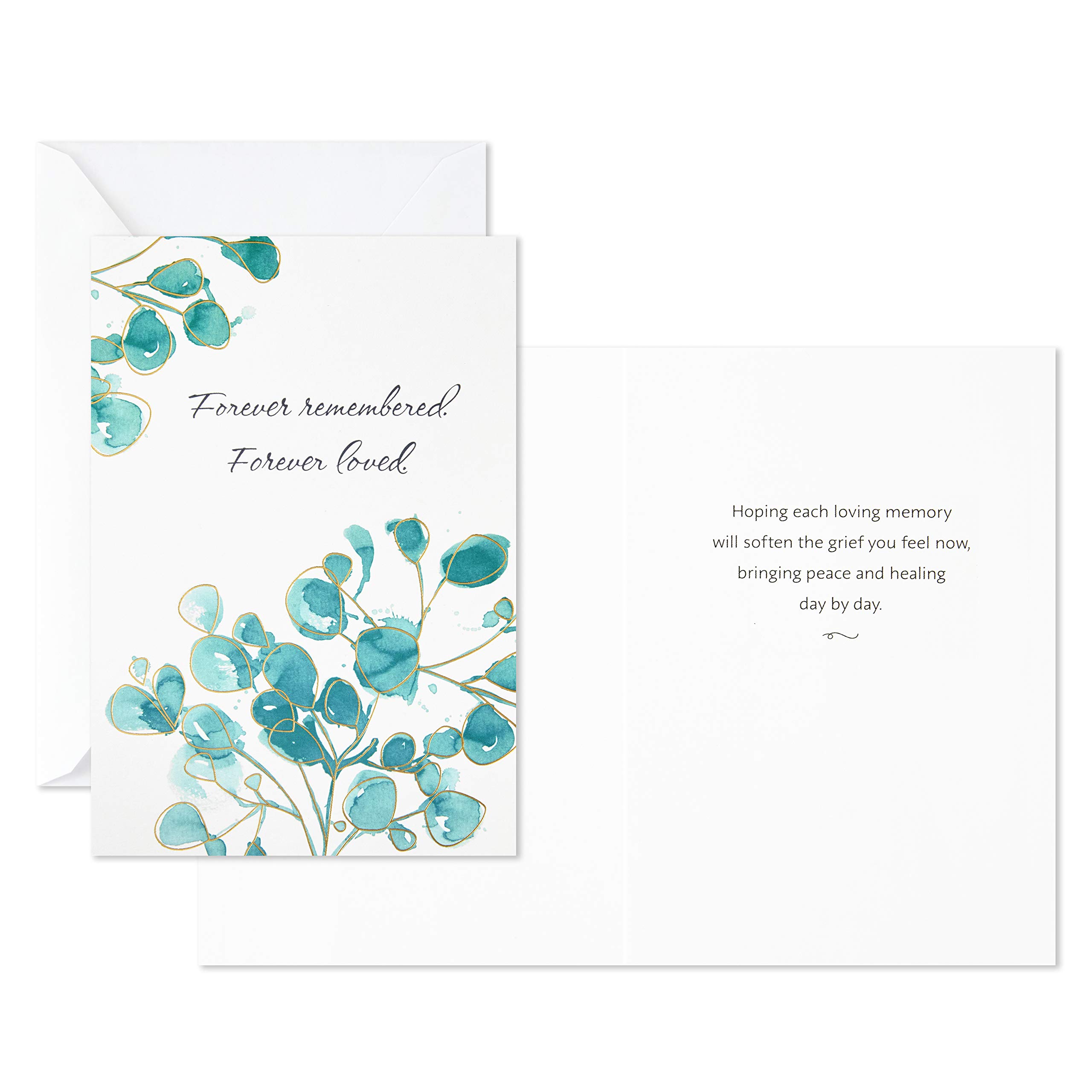 Hallmark Sympathy Cards Assortment, Watercolor Nature (12 Assorted Thinking of You Cards with Envelopes)