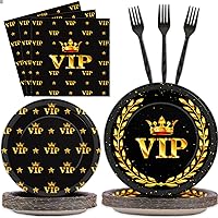 gisgfim 96 Pcs Vip Movie Night Party Supplies Paper Plates Napkins Disposable Movie Night Red Carpet Theme Party Birthday Decorations Favors Serves 24