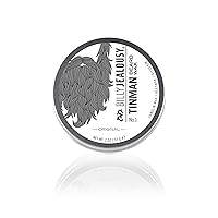 Tinman Beard Wax with Light Hold & Matte Finish, Nourishing Beard Care Product Formulated with Natural Beeswax & Glycerin for Soft, Tamed Facial Hair, 2 Oz