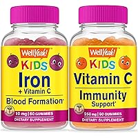 Iron + Vitamin C Kids + Vitamin C Kids, Gummies Bundle - Great Tasting, Vitamin Supplement, Gluten Free, GMO Free, Chewable Gummy
