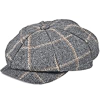 Newsboy Cap for Men Women Wool Blend Tweed Gatsby Hat Cabbie Flat Golf Ivy Cap for Dad Unisex