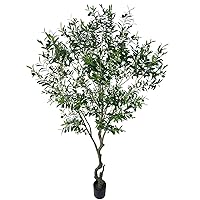 Artificial Tree Faux Olive Tree 8ft(3198leaves) Tall Fake Olive Plant in Pot Fake Silk Tree Faux Plants Indoor