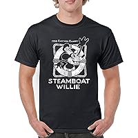 Steamboat Willie Vintage Life Preserver T-Shirt 1928 Cartoon Classic Timeless Retro Iconic Mouse Beach Men's Tee