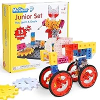 My Gears Junior Set - 117 Pieces - 13 Activities - Gears Toys for Kids - Build Rotating, Moving Models - Building Toys for Kids Ages 4-8