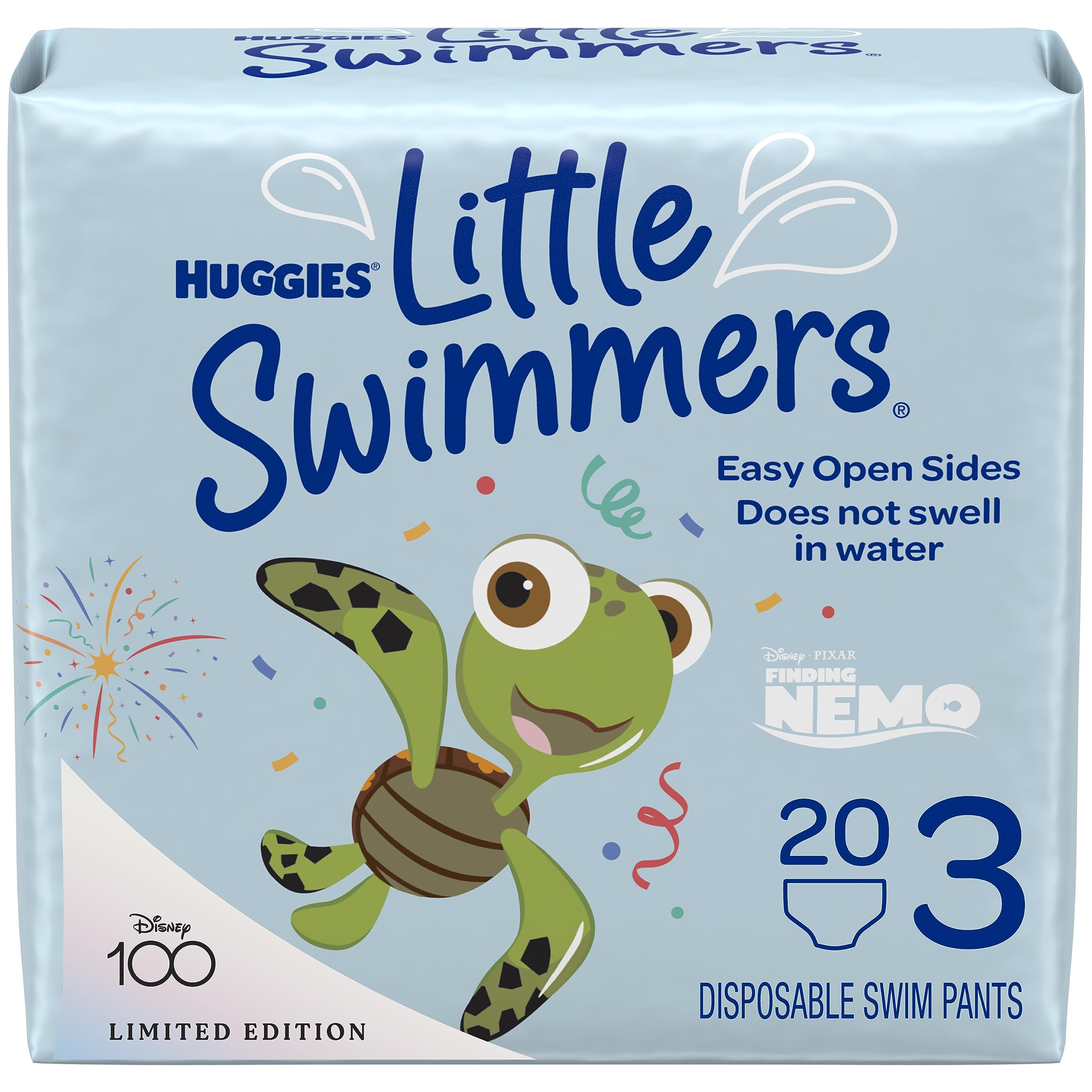 Huggies Little Swimmers Disposable Swim Diapers, Size 3 (16-26 lbs), 20 Ct