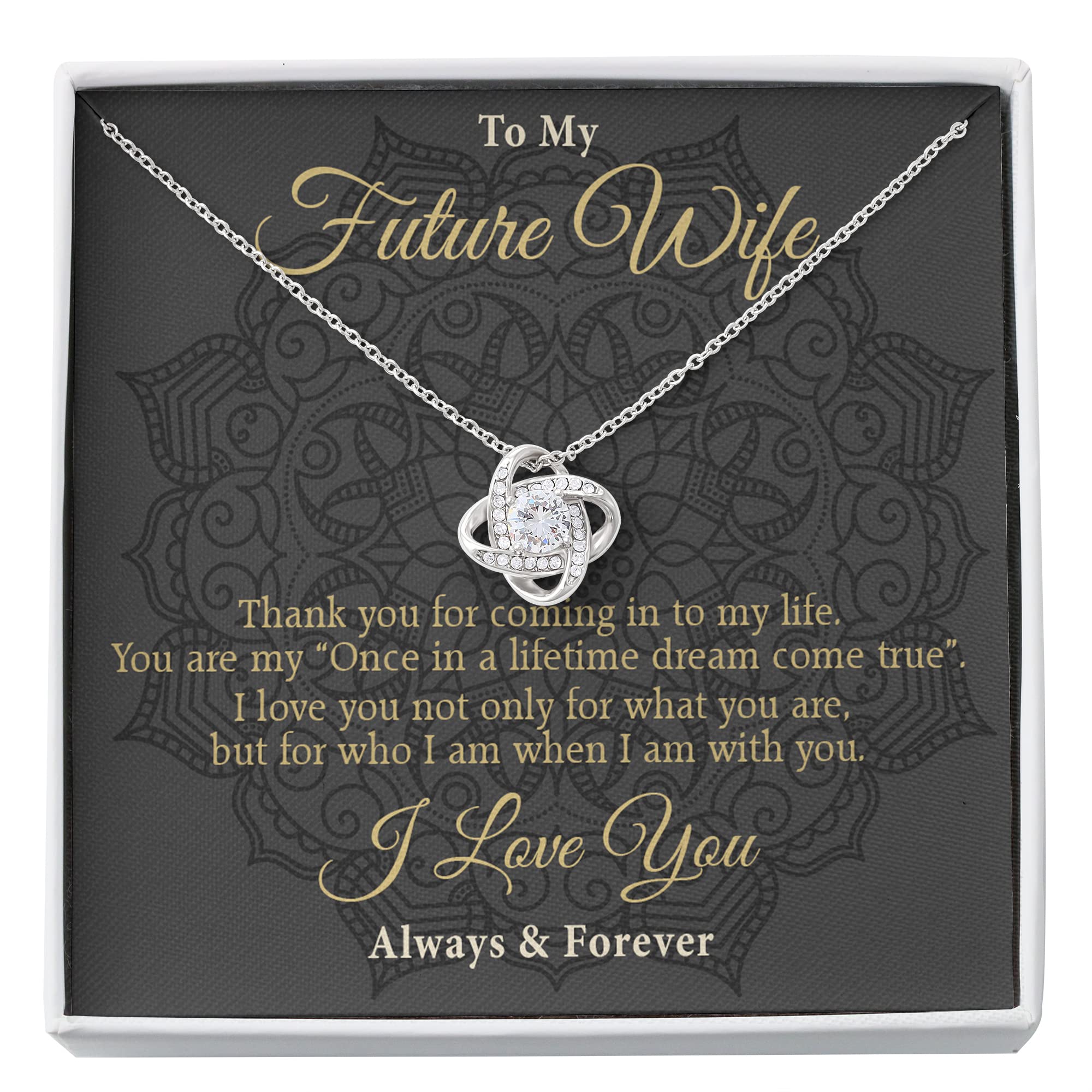 Generic Fiance Gift For Her, Fiance Birthday Gift For Her, Gift to Fiance on Engagement, Future Wife Necklace Gift for Valentine's, Birthday, Anniversary