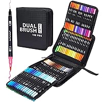 sunacme Art Supplier Dual Brush Markers Pen, 110 Artist Coloring