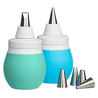 Prepworks by Progressive 8-Piece Frosting Bulb Decorating Kit, Pastel Blue & Turquoise
