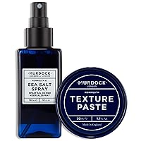 Murdock London Sea Salt Spray 150ml & Texture Paste 1.76oz - Paraben Free Hair Styling Spray for Ultimate Texture and Volume