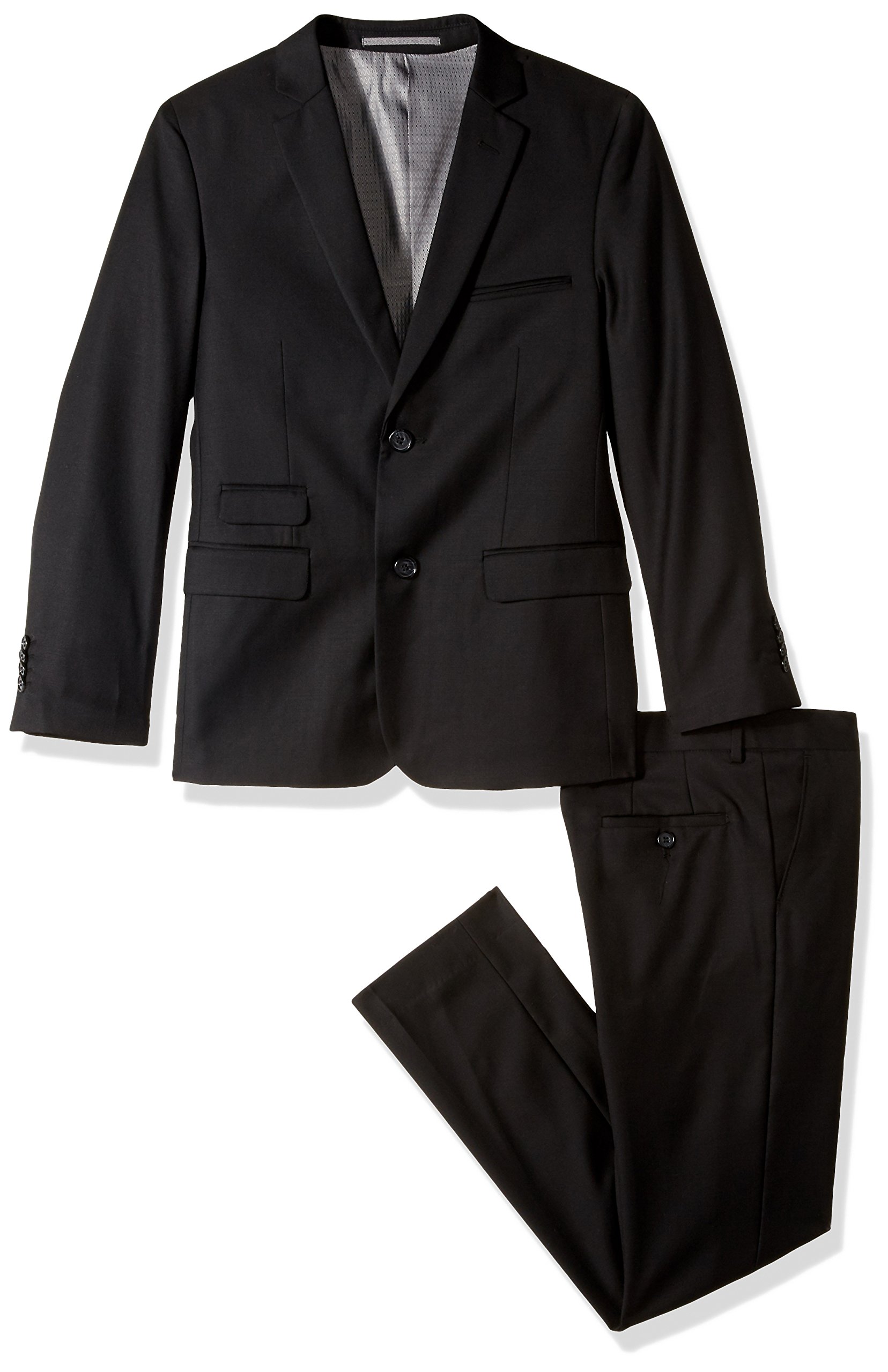 Isaac Mizrahi Boys' Solid 2pc Slim Fit Wool Suit
